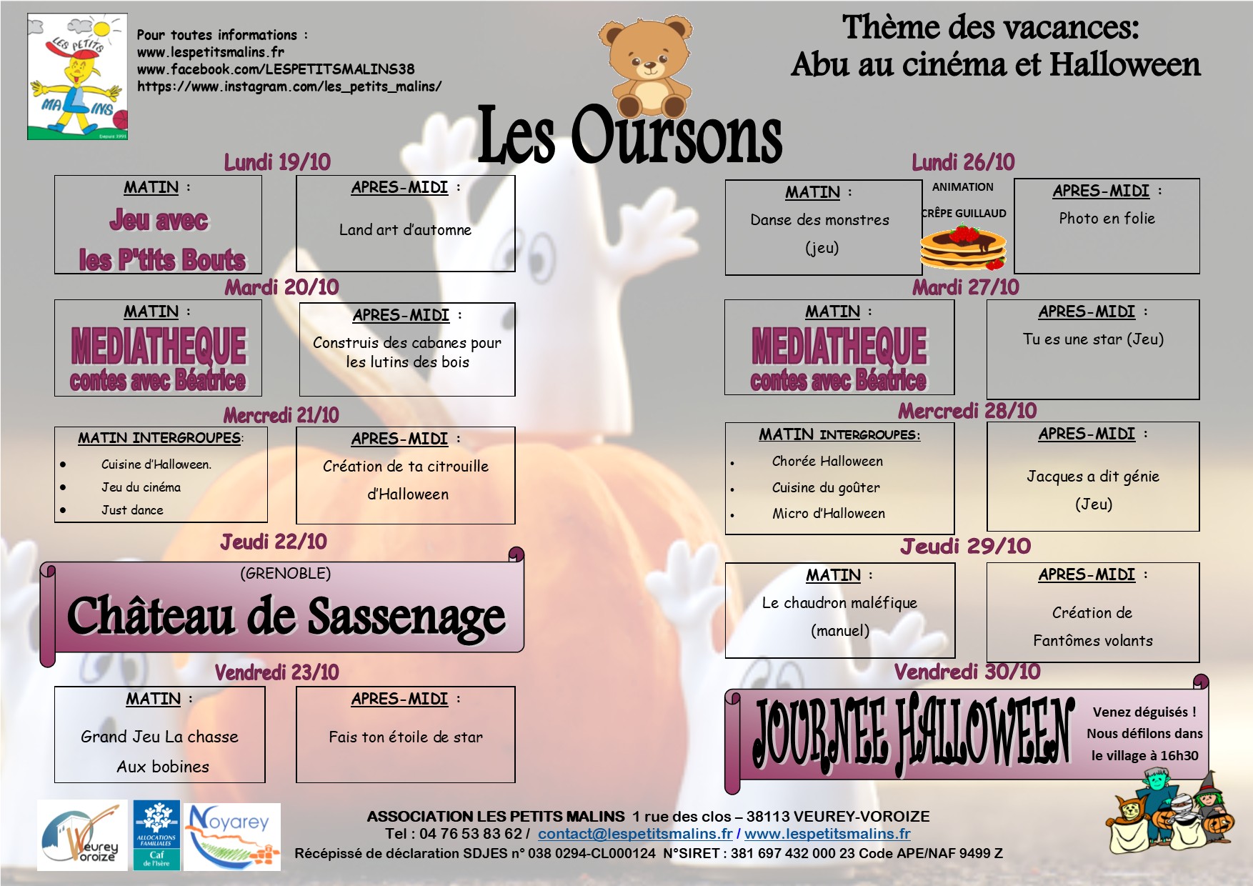 VACANCES automne 2026 ourson